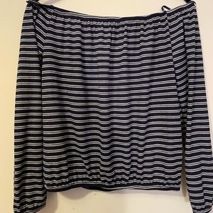 Stripped off the shoulder top